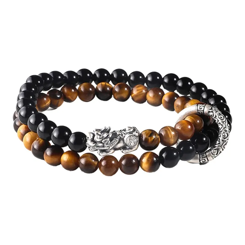 MAGICPOLE Obsidian Bracelets Men's-0