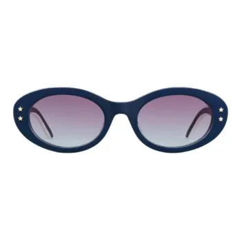 DIOR Acetate Oval Sunglasses Women's Blue