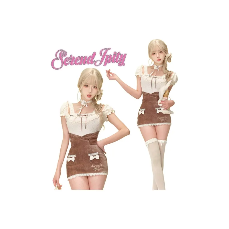TIBINB Two Piece Skirt Sets Women's-4