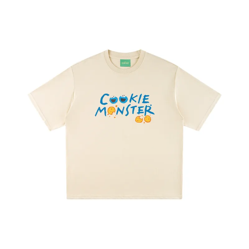 SESAME STREET [Cookie Monster Collection] Short Sleeved T Shirts Unisex-5