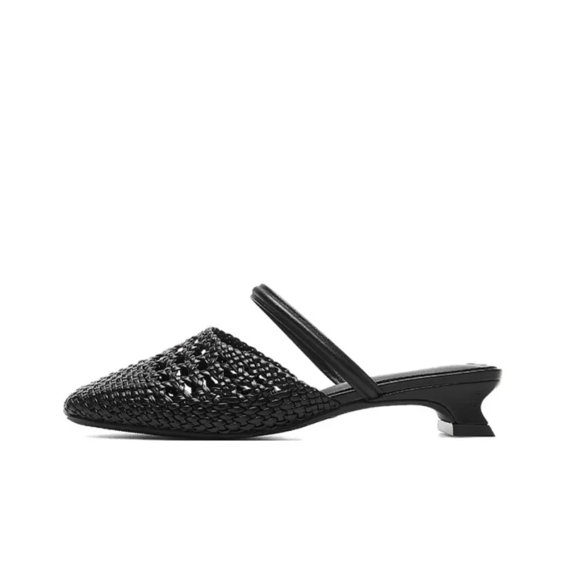 AGSDON Cut Out Woven Closed Toe Slippers 3.5cm Women's-7