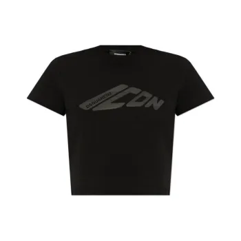 DSQUARED 2 Icon Printed Cropped T Shirt
