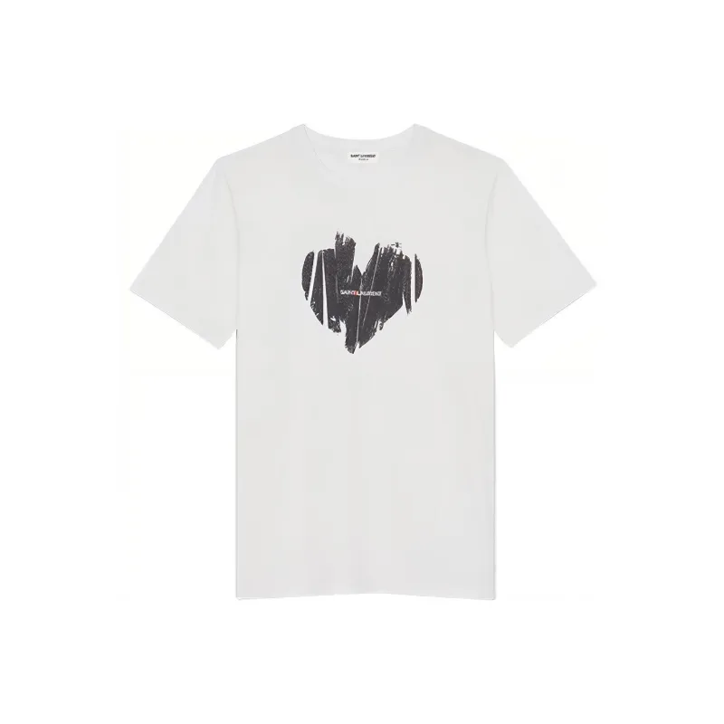 SAINT LAURENT Logo Printed Crewneck T Shirt-0