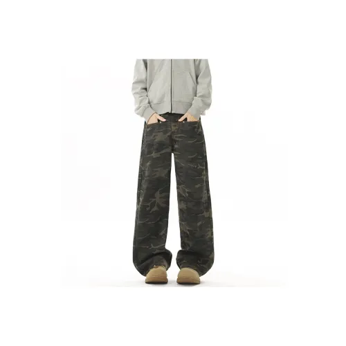 DEAR BETSY Casual Pants Unisex Army Green