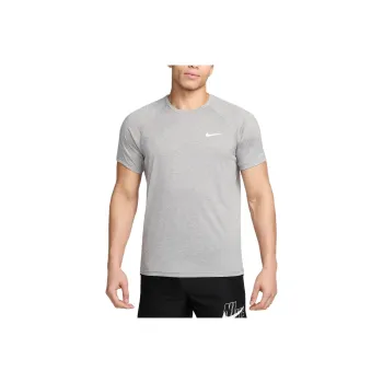 Nike Men's Heathered Short Sleeve Hydroguard Swim Shirt Men's Swimwear Men's Grain Gray