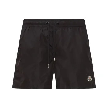 Moncler Tricolor Side Bands Nylon Swim Shorts
