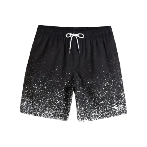 GAILANG Beach Shorts Men's Ink Splatter White Dots