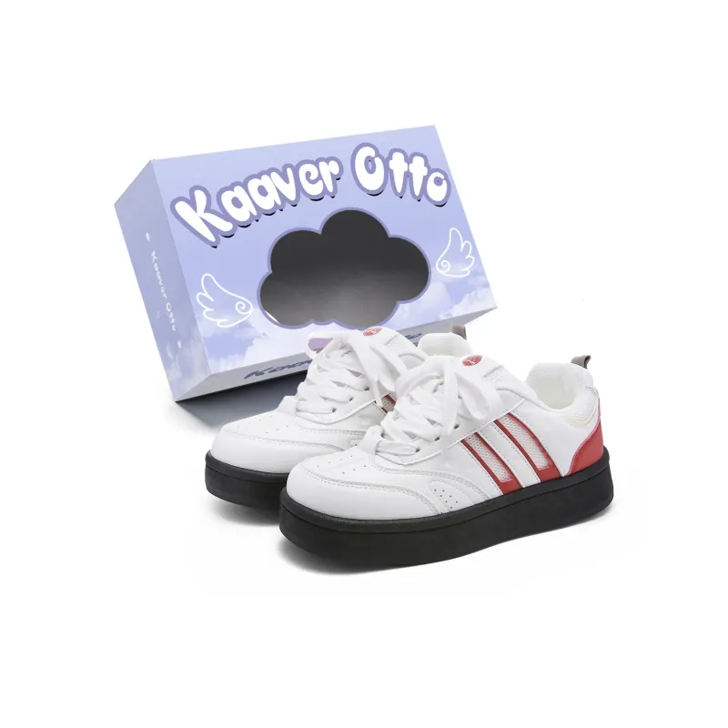 KAAVER OTTO Slip Resistant Shock Absorbers With Abrasion Resistant Properties Low Top Skateboard Shoes Women's-10
