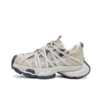 MALEMONKEY Chunky Sneakers Women's Low Top Gray Blue/White Gray/Gunmetal