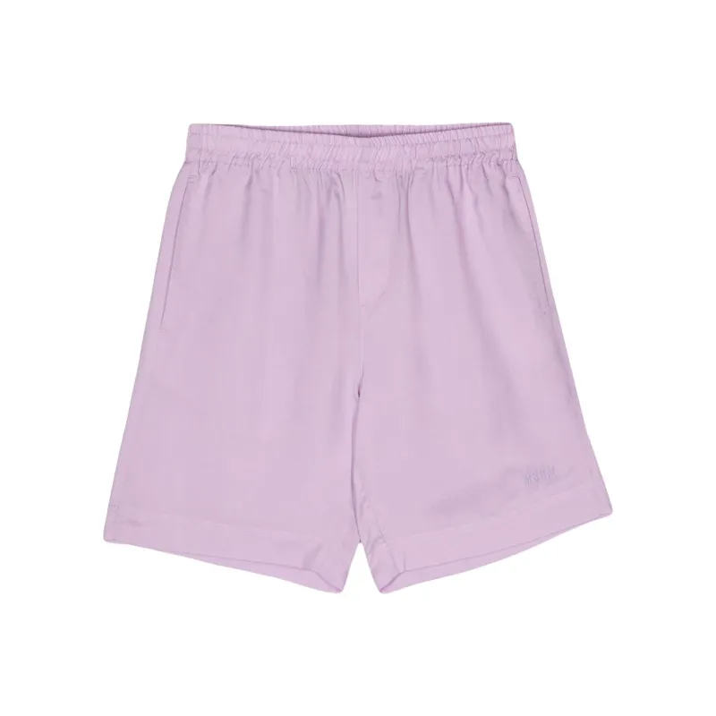 MSGM Logo embroidered Shorts-0