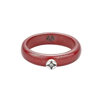 BABAMA Reconstructed Cinnabar Rings Unisex
