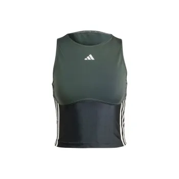 Adidas Hyperglam Shine Training Crop Tank Top Tank Tops Women's Green