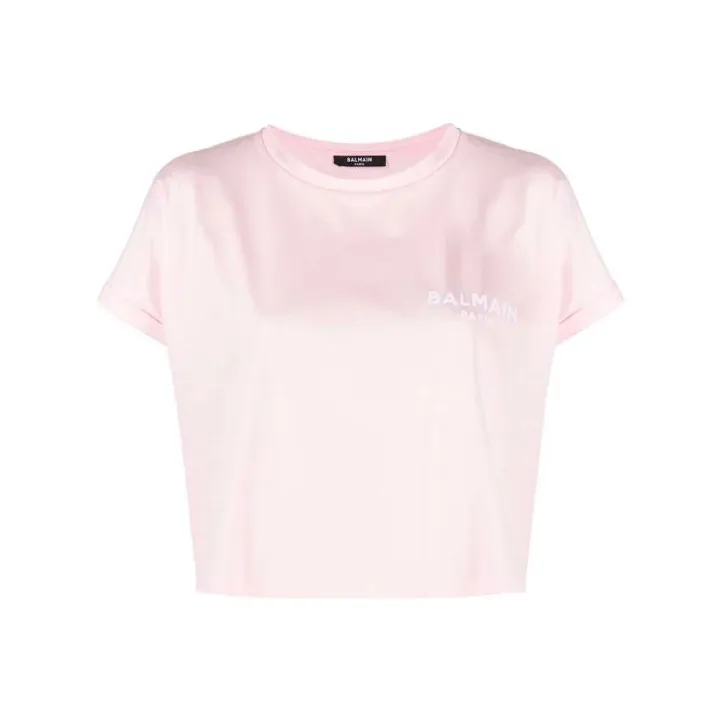BALMAIN Crop Tops Women's Pink-0