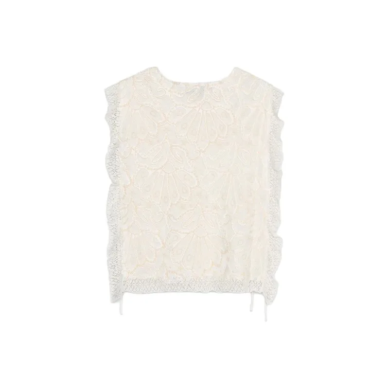 ZARA Tank Tops Women's White-1
