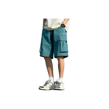 Warrior Huichao Riding The Wind Collection Cargo Shorts Unisex Lake Blue