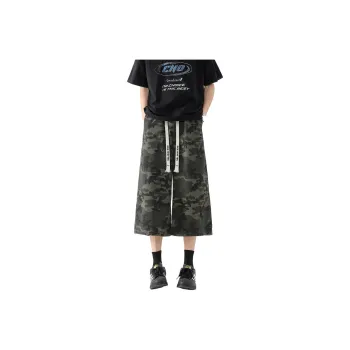RICE NINE TEN Denim Shorts Unisex Camouflage