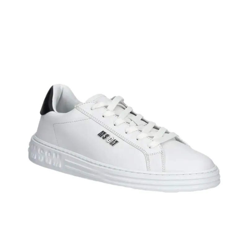 MSGM Low Top Skateboard Shoes Men's White-2
