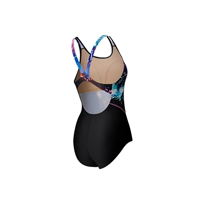 Arena One piece Swimsuit Women's Black Pink-2