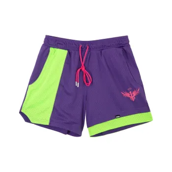 PUMA x Toxic Ralph Casual Shorts Men's Violet Fluorescent Green