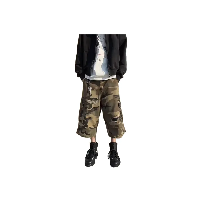 FA2LO Denim Shorts Unisex Camouflage-0