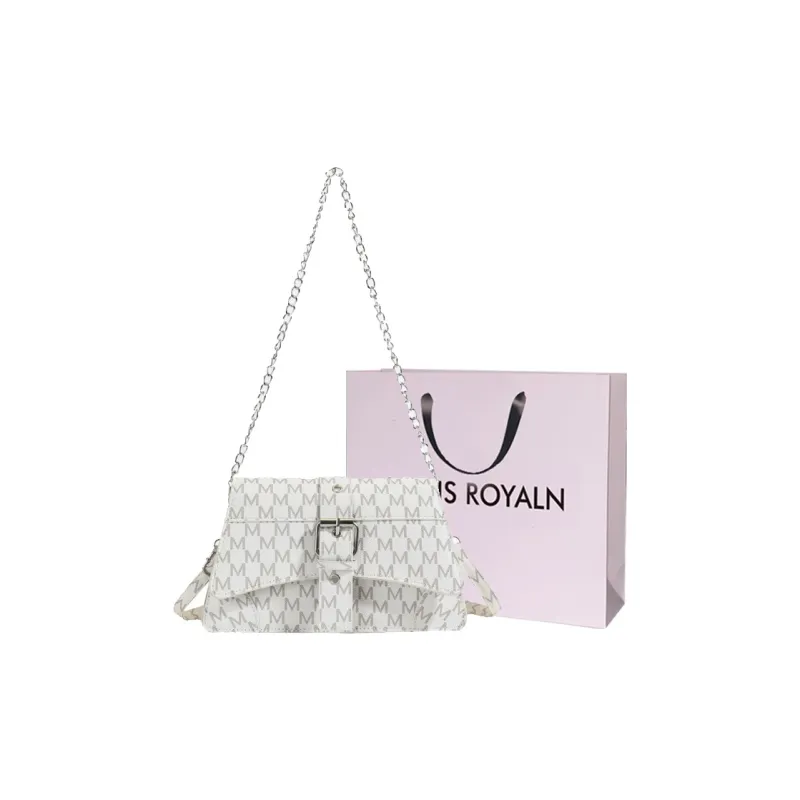 LOUIS ROYALN PU Shoulder Bag, Crossbody Bag Regular Women's Black/White/Pink/Brown/Coffee-2