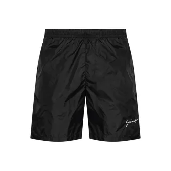 Givenchy Logo Embroidered Elastic Waist Swim Shorts