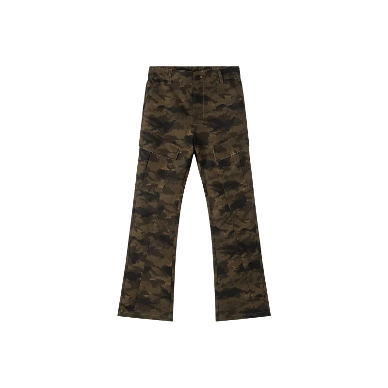 PILOTDRAGON SS25 Casual Pants Unisex Camouflage Coffee-0
