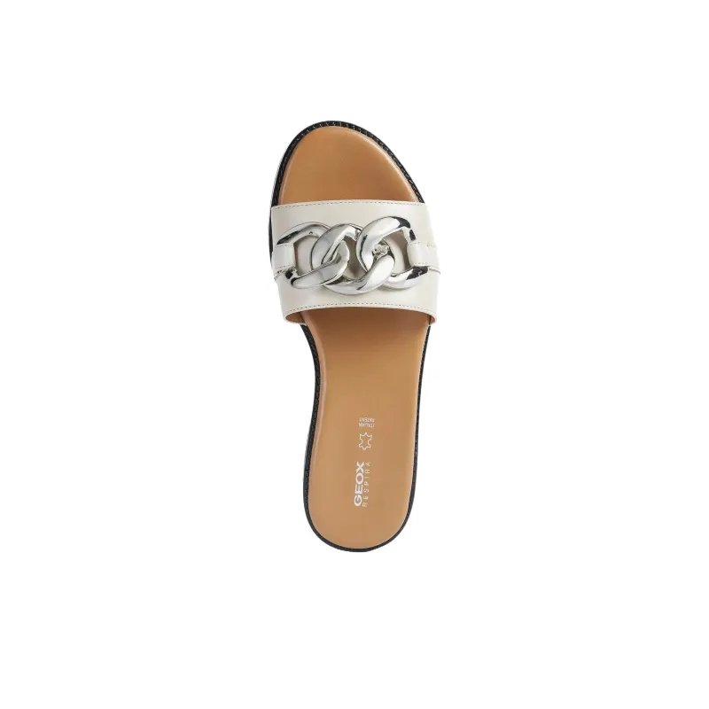 GEOX Naileen Abrasion Resistant Slide Slippers Women's White-3