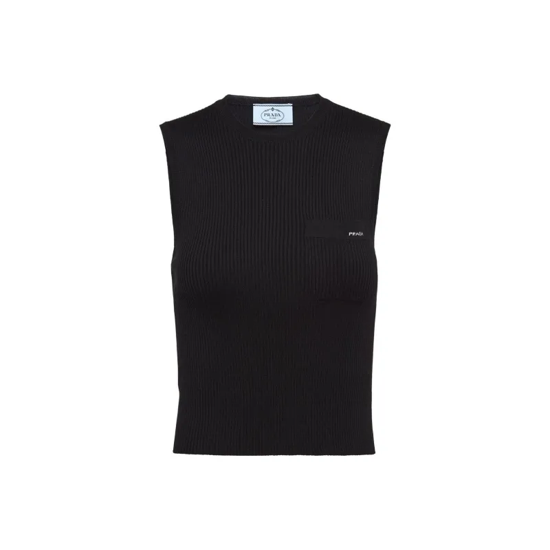 PRADA Tank Tops Women's Black-0