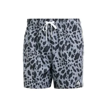 Adidas Free Shipping With AdiClub Essentials 3-Stripes Animal-Print Clx Swim Shorts