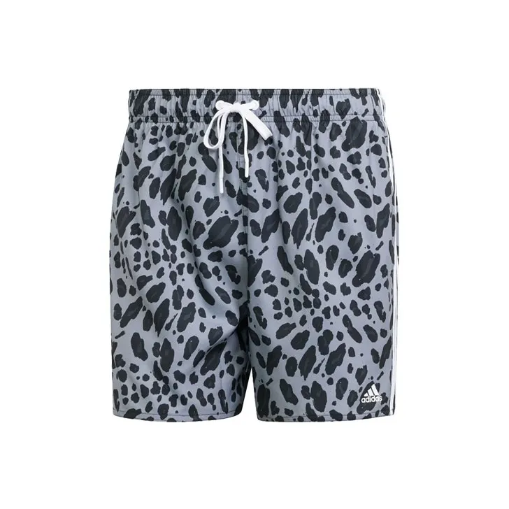 Adidas Free Shipping With AdiClub Essentials 3-Stripes Animal-Print Clx Swim Shorts-0