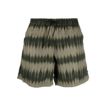 A.P.C Distressed Effect Logo Embroidered Shorts