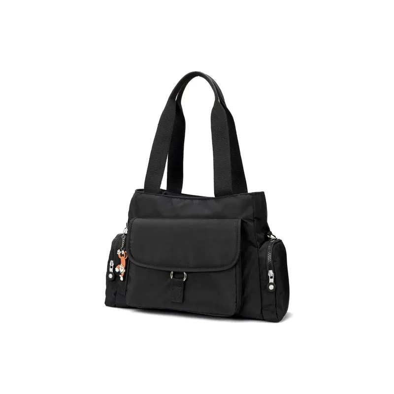 ROBERTA DI CAMERINO Fabric Crossbody Bag, Shoulder Bag Unisex Black/Royal Blue-1