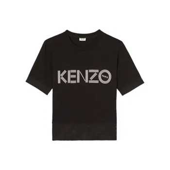 KENZO Letter Logo T Shirts Women's Black