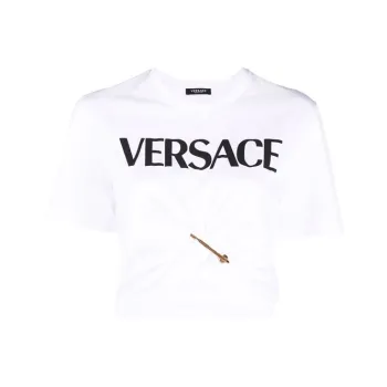VERSACE Monogram Smiley Print T Shirt 'White/Multicolor'