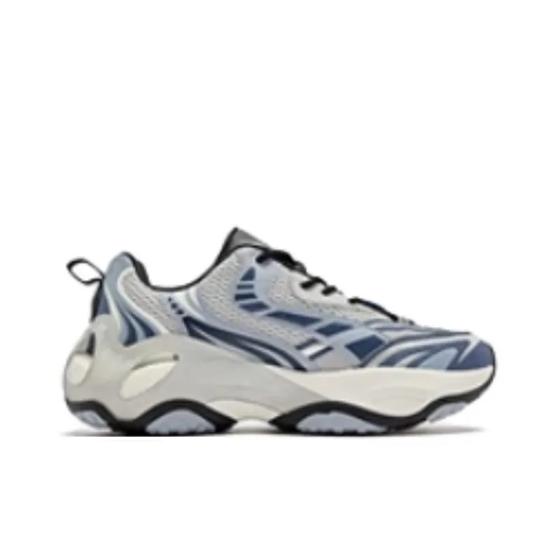QIAODAN Get Rich Every Day Anti Slip Wear Resistant Low Top Casual Shoes Men's Gray Blue-1