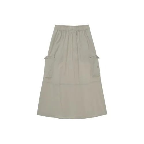 THE NORTH FACE THE NORTH FACE Apparel Collection Casual Long Skirt Women's Gray Beige