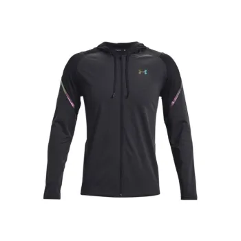 Under Armour Mens RUSH HeatGear Full Zip Hoodie Black