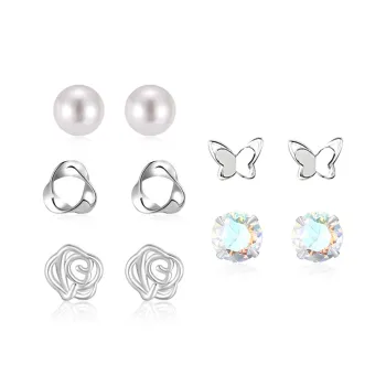 Zoo Jewel S925 Silver Stud Earrings Women's