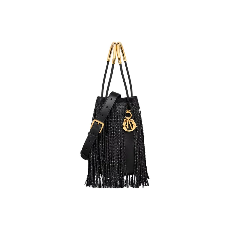 DIOR Sheepskin Bucket Bag, Shoulder Bag, Crossbody Bag, Handbag Mini Women's Black-0