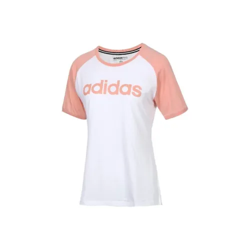 Adidas Neo T Shirts Women's White Pink