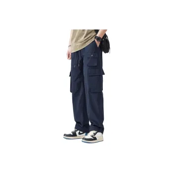 WHELVE Casual Pants Unisex Navy Blue