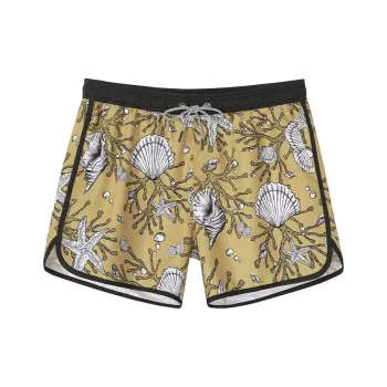 SURFCUZ Beach Shorts Men's Black/Yellow Shell