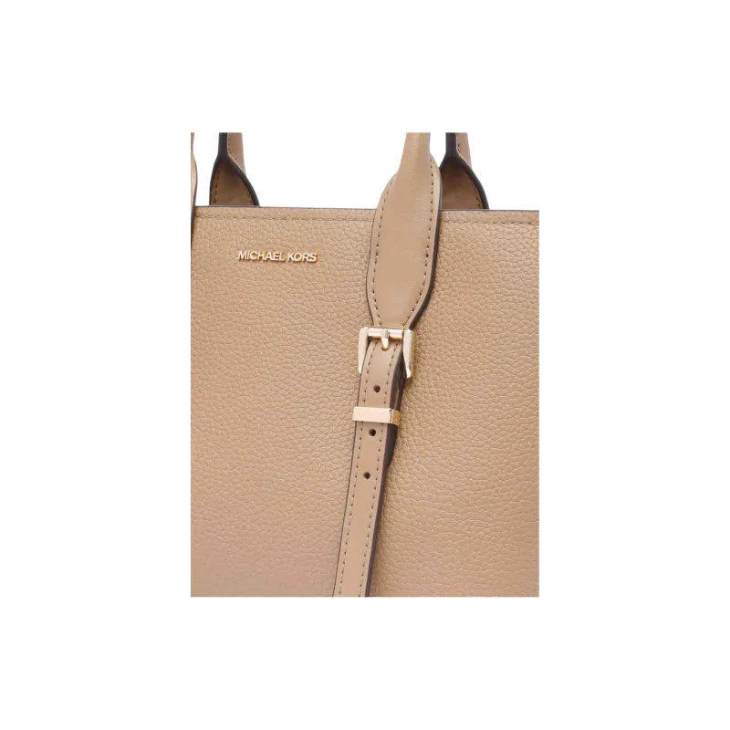 MICHAEL KORS Moore Calfskin Shoulder Bag, Crossbody Bag, Handbag Women's Light Camel-3