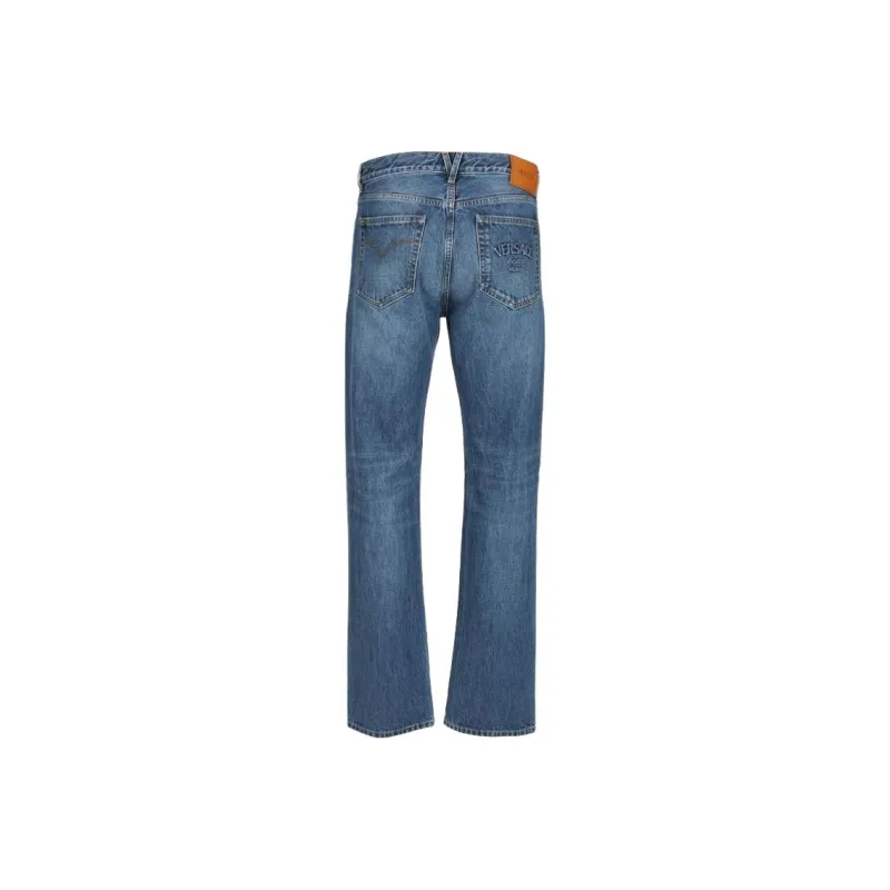 VERSACE Logo Patch Jeans-1