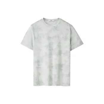 HLA T Shirt Men's Green Gray Pattern 16