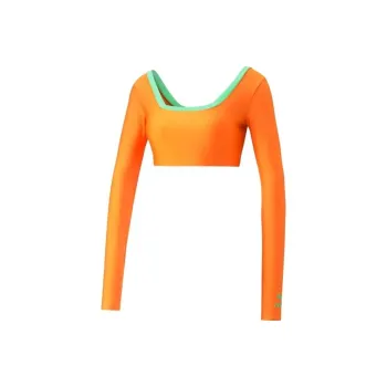 PUMA X DUA LIPA Crop Tops Women's Orange Red