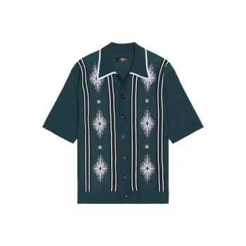 AMIRI Starburst Button Down Polo