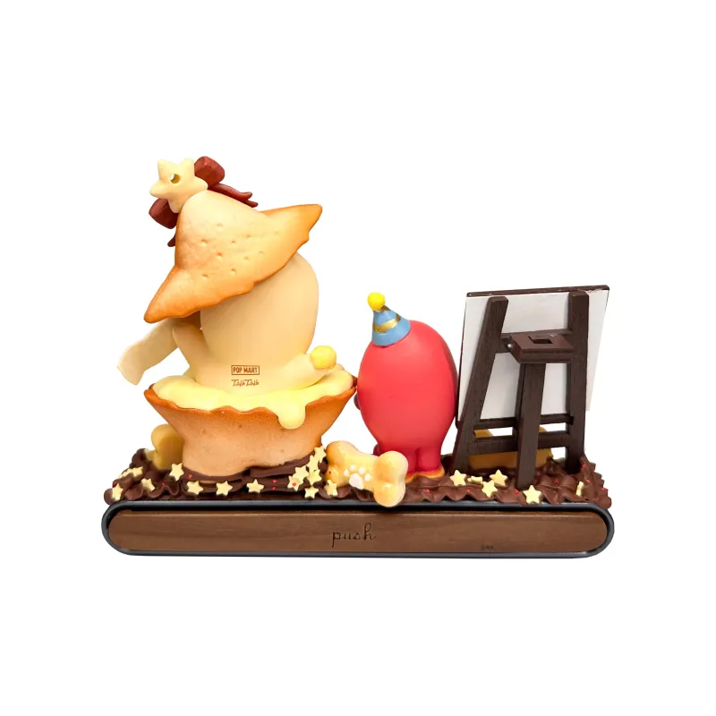 [Modified Doll] POP MART From Stars Collection Car Parking Sign, Small Lucky, Brown Hang Tag Box 11cm-3