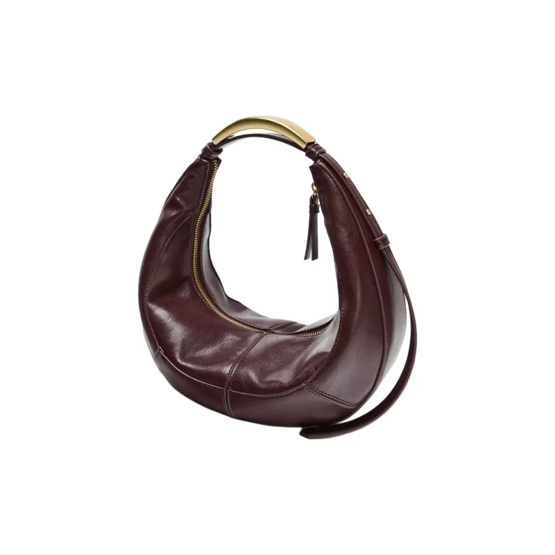 ZARA PU Crescent Bag Shoulder Bag Trumpets Women's Brown-1